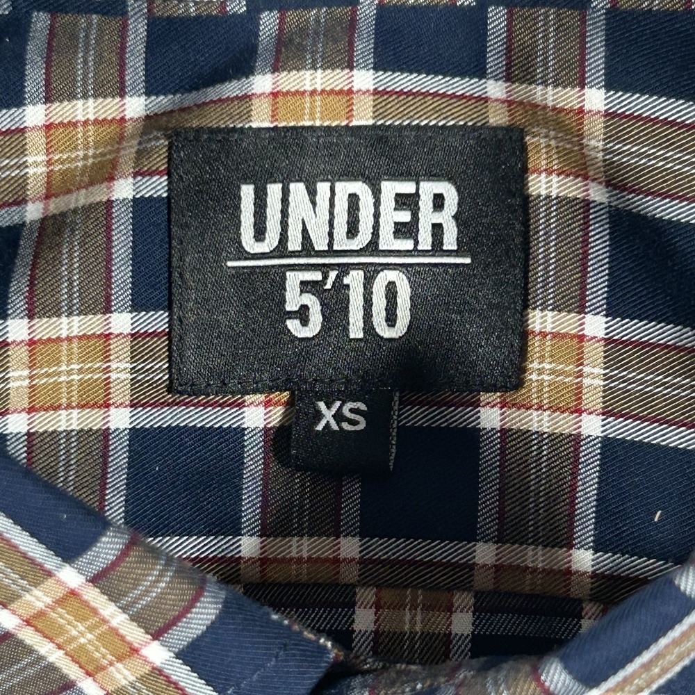 Under 510 Dress Shirt Mens XS Blue Plaid Lightweight Button Down Long Sleeve EUC - Picture 3 of 15